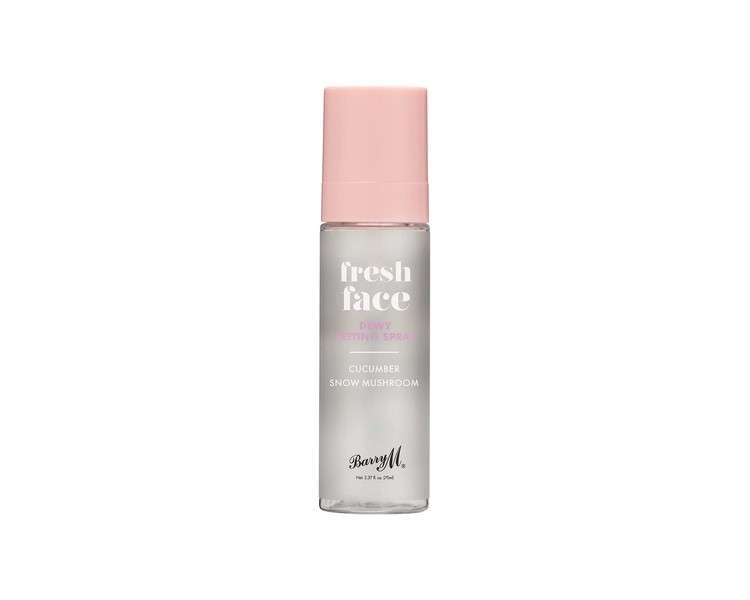 Barry M Fresh Face Dewy Finish Setting Spray with Cucumber Extract and Snow Mushroom - Clear