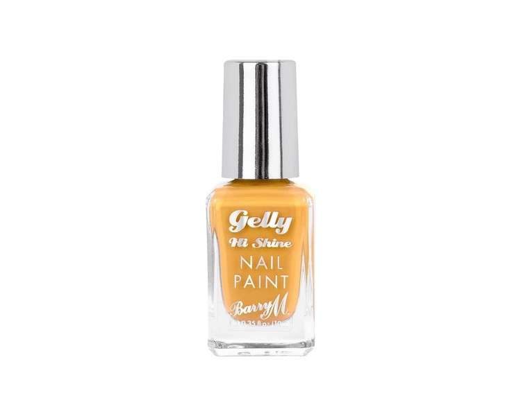 Barry M Gelly Hi Shine Nail Paint Sunflower Orange Glossy Nail Polish 10ml