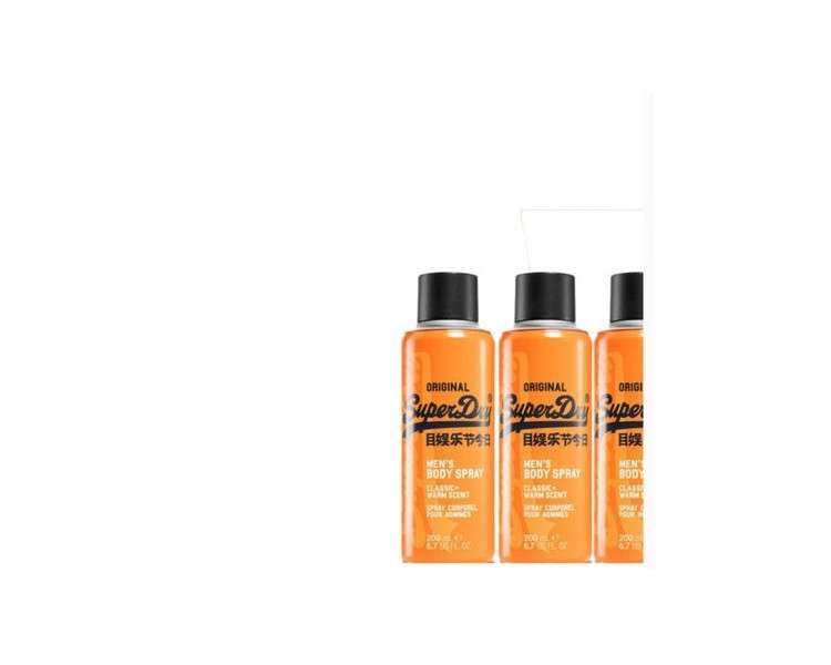 SuperDry Funky Red Original Men's Deodorant Body Spray 200ml x 3 - 1L