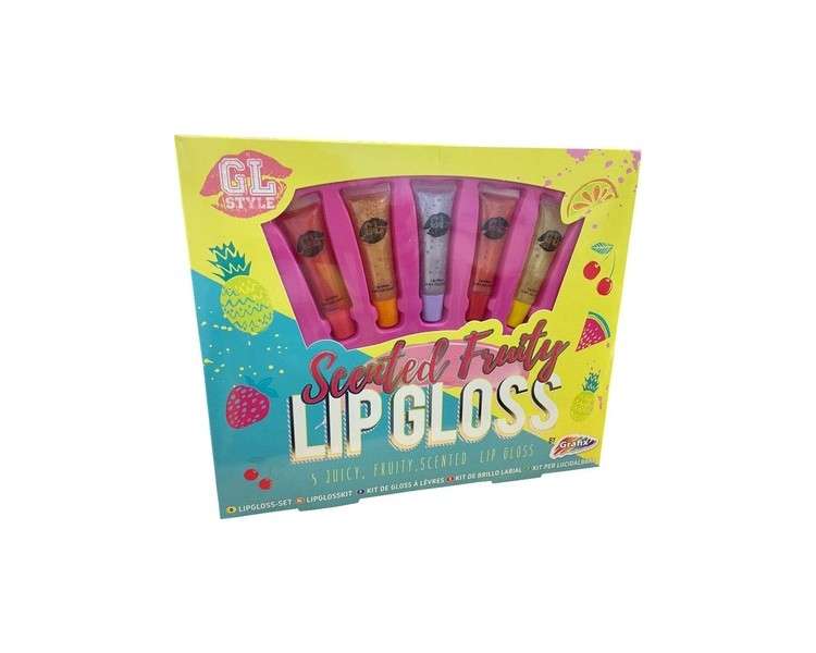 Girls Scented Fruity Lip Gloss Gift Set Children's Beauty Makeup Kit