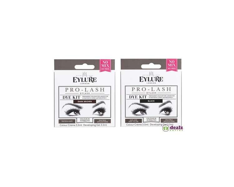 Eylure Pro Lash DyLash Dye Kit Permanent Tint Deep Dark Glossy Colour