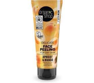 Organic Shop Delicate Face Peeling Apricot and Mango for Dry Skin 75ml