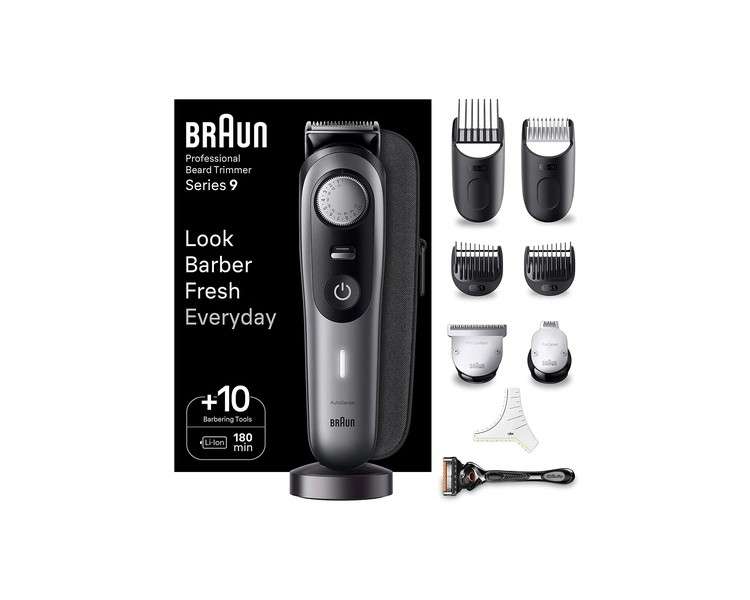 Braun Beard Trimmer and Hair Clipper for Men with 40 Settings and Accessories - BT9420 NEW