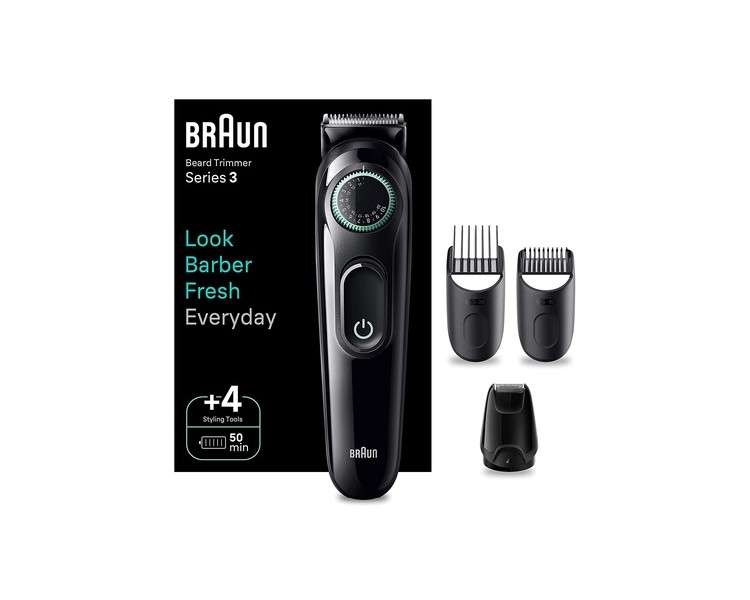 Braun Series 3 BT3421 Beard Trimmer and Hair Clipper for Men with Ultra Sharp Blade and 40 Length Settings