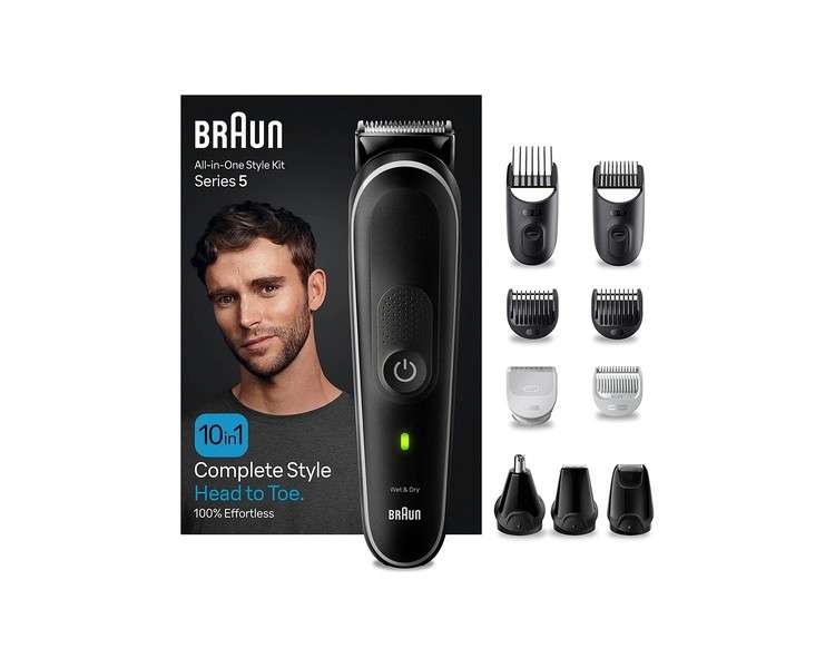 Braun All-In-One Styling Set Series 5 MGK5440 10-in-1 for Beard, Hair, Body Grooming and More - NEW