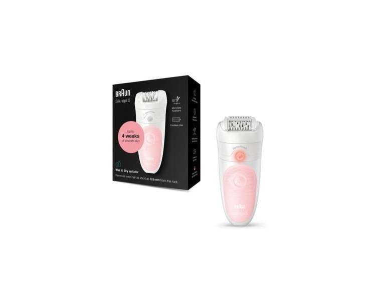 Braun 5516 Silk Epil 5 Wet and Dry Epilator White/Pink