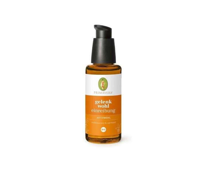 PRIMAVERA Aktivwohl Joint Care Organic Rub 50ml - Aromatherapy for Joint Massage - Vegan