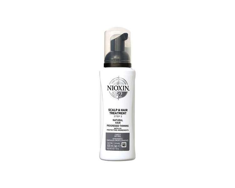 Nioxin 3-Part System 2 Natural Hair with Progressed Thinning Hair Treatment Scalp Therapy Hair Thickening Treatment 100ml