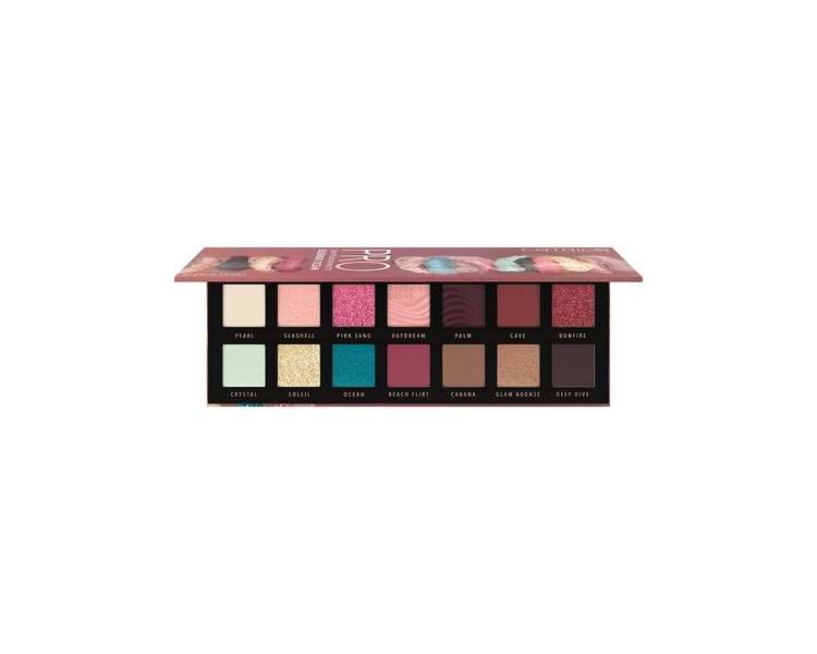 Catrice Pro Slim Eyeshadow Palette Blushing Ocean 14 Colors Vegan and Nanoparticle Free 10.6g