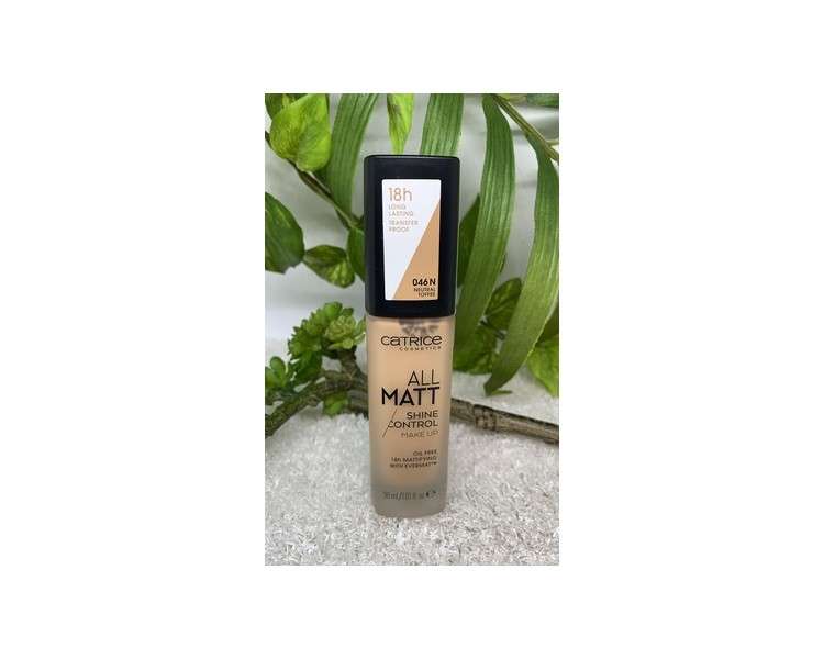 Catrice All Matt Shine Control Makeup 046N Neutral Toffee 30ml - New