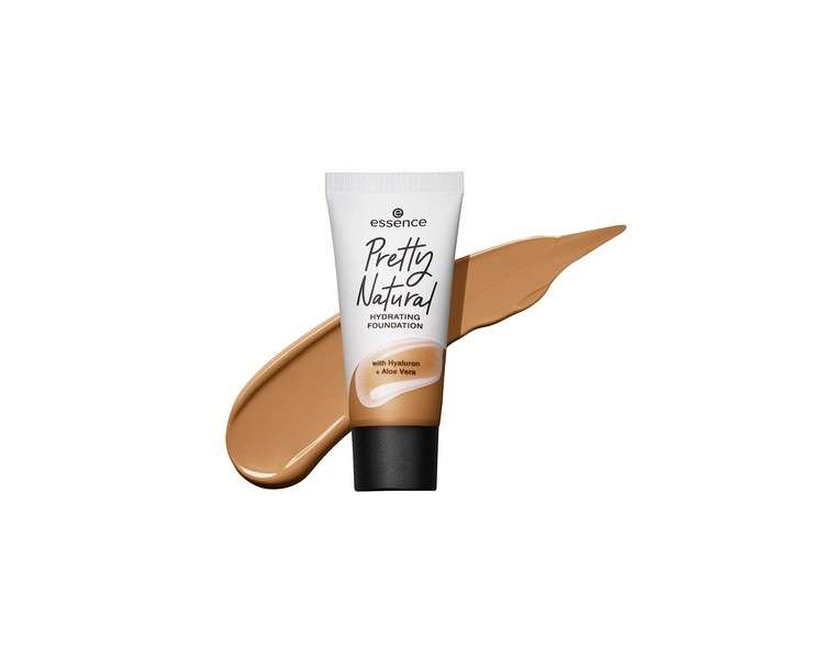 essence Pretty Natural Hydrating Foundation Medium Buildable Coverage with Hyaluronic Acid and Aloe Vera 30ml 150 Cool Fawn