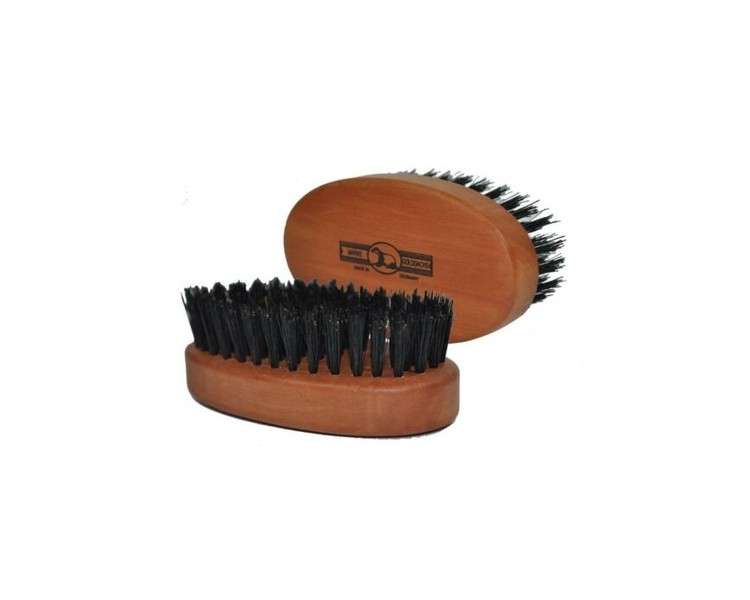 Pure Bristle Beard Brush Pear Wood 9.5cm 7 Rows