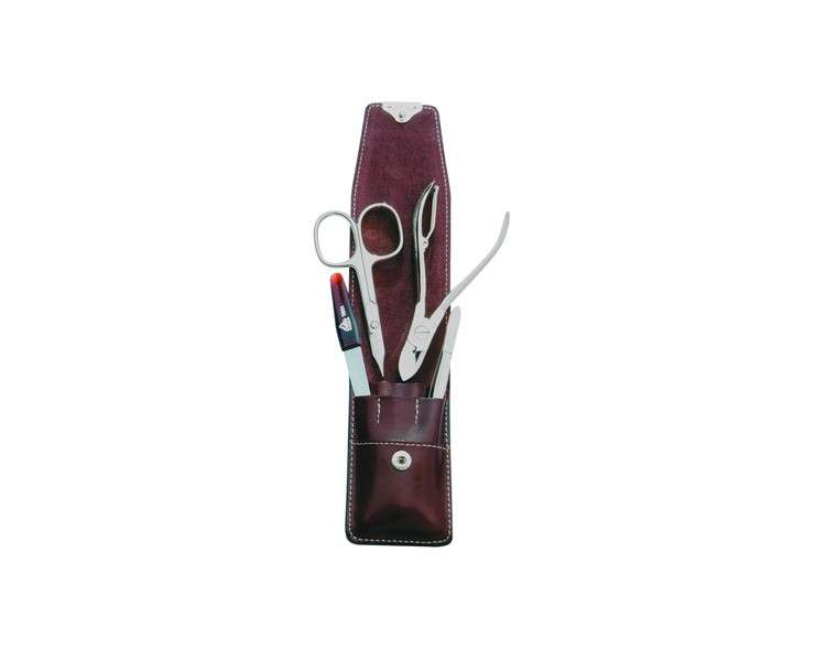 BECKER-MANICURE Erbe Solingen 4 Piece Manicure Set for Men with Leather Case