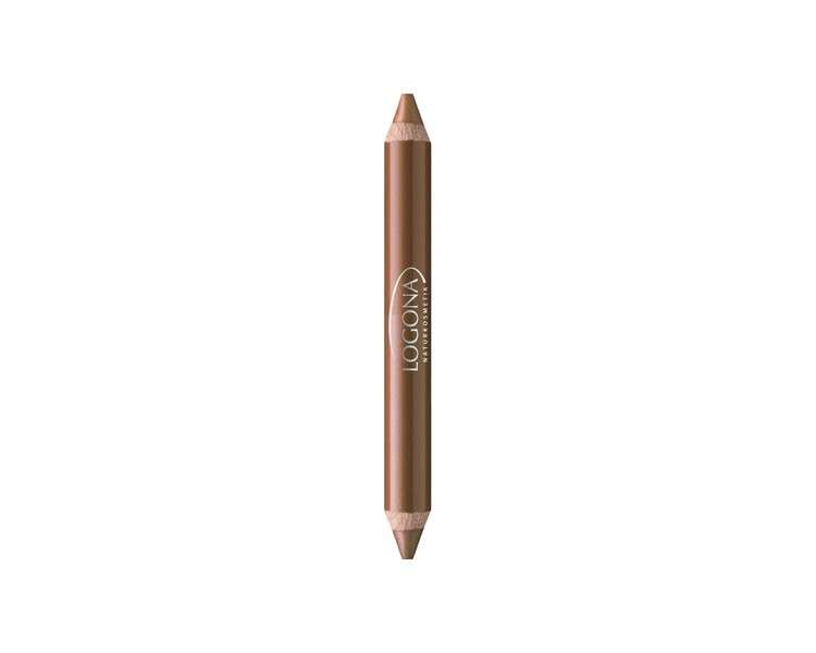 LOGONA Naturkosmetik Double Lip Pencil No. 06 Nut with Anti-Ageing Active Ingredient Complex 4.67g