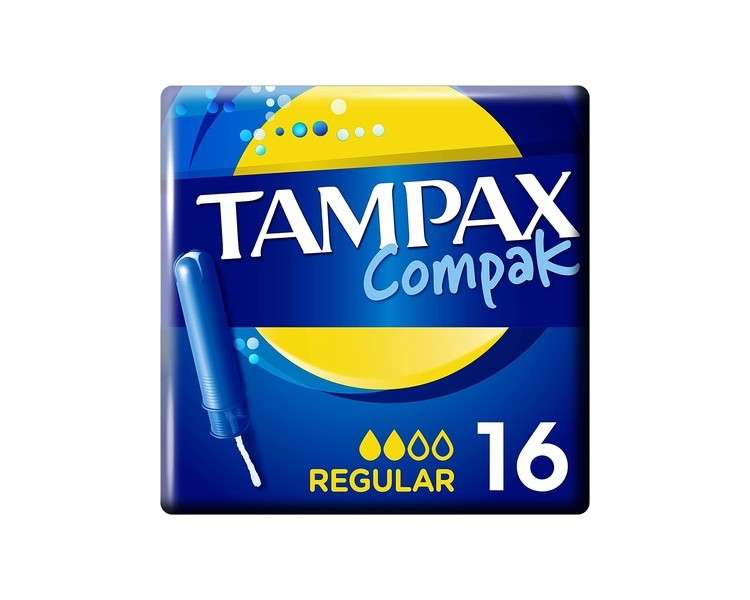 Tampax Compak Regular Tampons with Applicator 16 Pieces