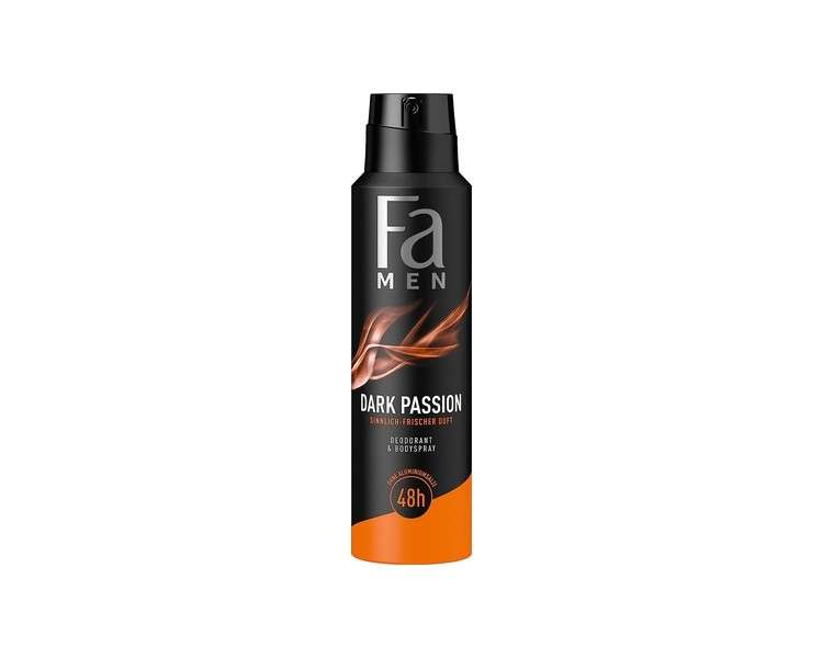 Fa Men Dark Passion Deodorant and Body Spray 48h Protection 150ml