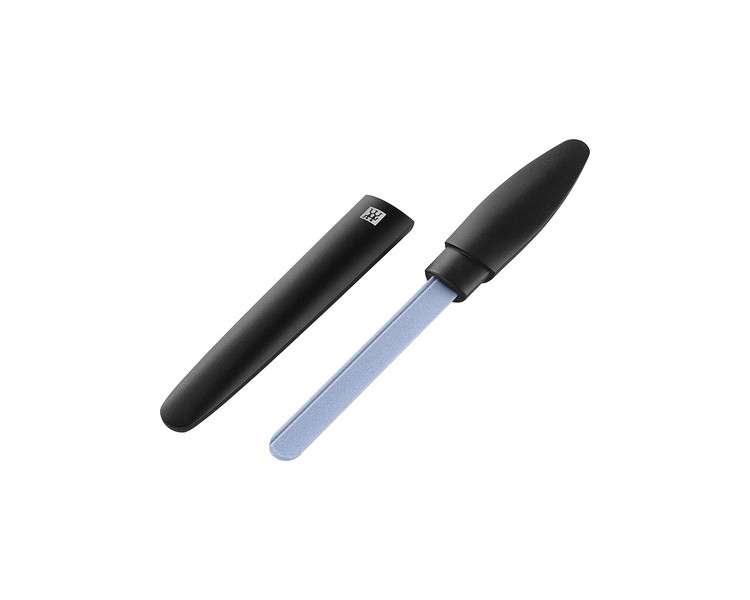 ZWILLING Premium Double-Sided Ceramic Nail File for Manicure and Pedicure - Black