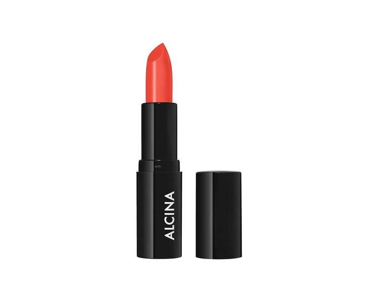 Alcina Dark Orange Lipstick with Excellent Color Payoff and Long-Lasting Wear