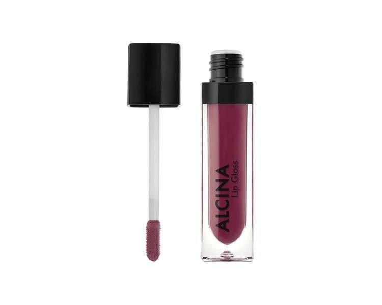 ALCINA Shiny Plum Lip Gloss with Hyaluronic Acid and Nourishing Oils from Dragon Fruit and Green Tea Seeds