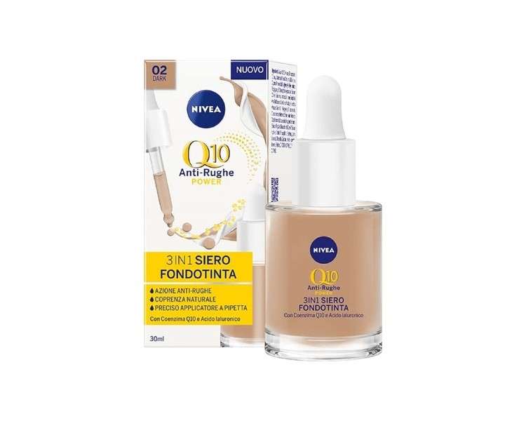 Nivea Anti-Wrinkle Power 3in1 Serum Foundation Dark 30ml