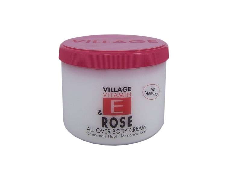 Village Rose Body Cream with Vitamin E 500ml