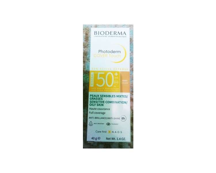 Bioderma Photoderm Cover Touch Gold Mineral Sunscreen Oil Control Combination