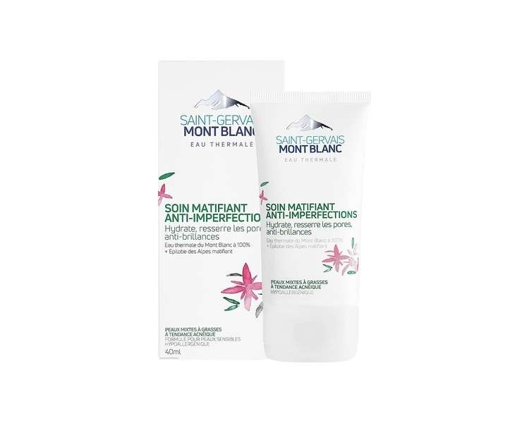 Saint-Gervais Mont Blanc Mattifying Moisturizer with Mont Blanc Thermal Water for Combination Skin 40ml