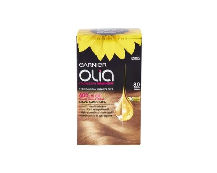 Garnier Olia - Ammonia Free Hair Dye N. 8.0 Light Blonde