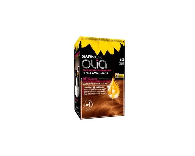 Garnier Olia 6.3 Golden Light Brown Permanent Hair Dye - 1 Piece