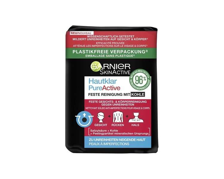 Garnier Pure Active Charcoal Cleansing Bar 100g