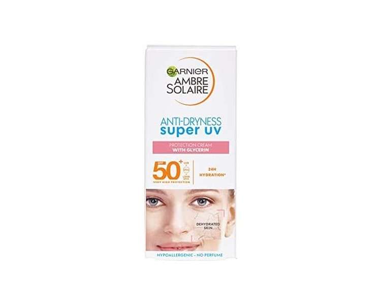 Garnier Ambre Solaire Super UV Anti-Dryness Cream with Glycerin SPF50+ 50ml