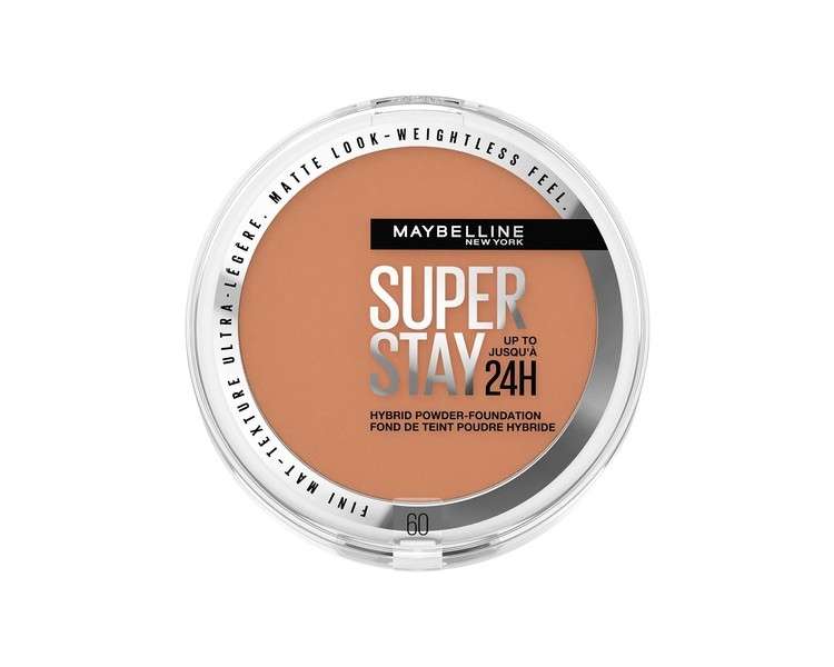 Maybelline SuperStay 24H Hybrid Powder Foundation 60 Shade Medium to Full Coverage 9g