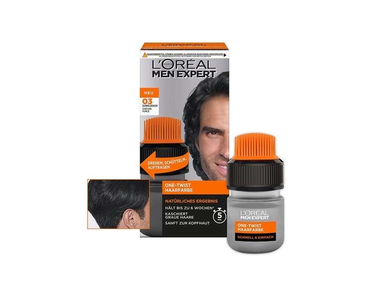 L'oreal Paris Men Expert Tint One-Twist hair color 03 dark brown 100g