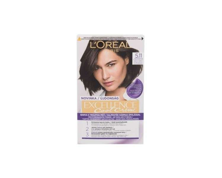 L'Oréal Paris Excellence Cool Creme 5.11 Ultra Ash Light Brown 48ml - Hair Color for Women