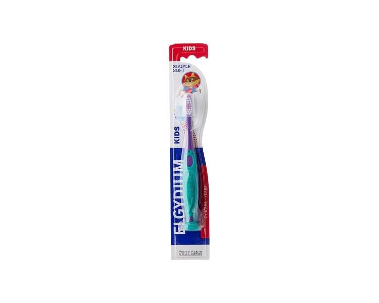 Elgydium Kids Toothbrush Supple Purple and Green