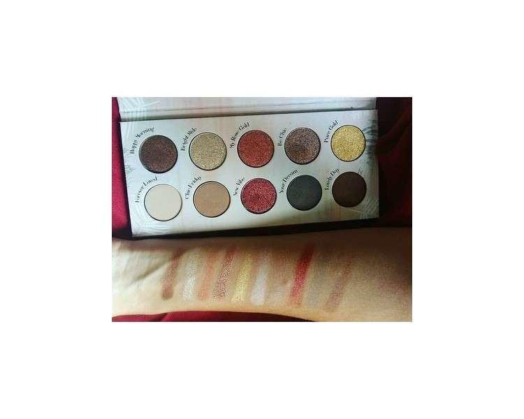 PEGGY SAGE Eyeshadow Color Palette 10 Compact Powders for 3D Metal & Matte Eyelids