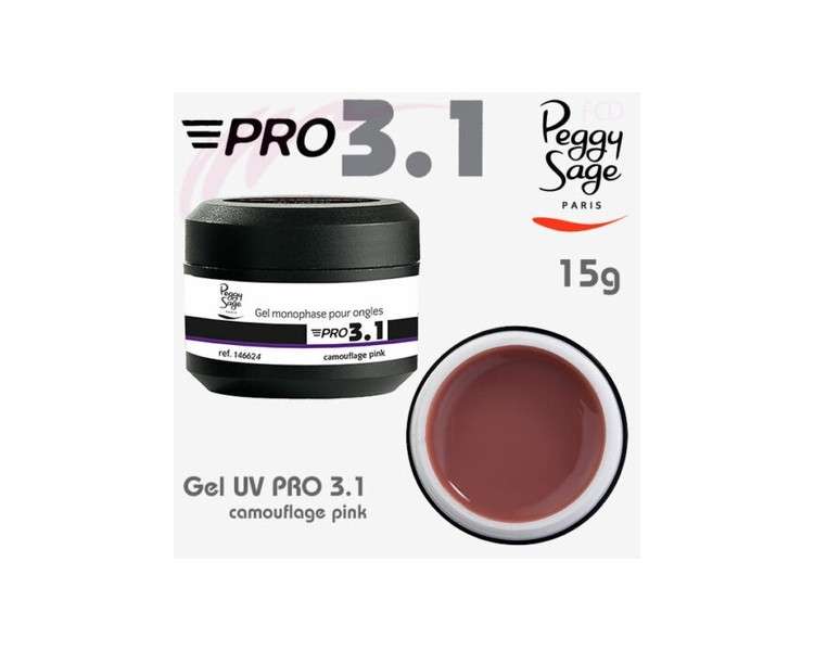 PEGGY SAGE UV Gel Pro 3 in 1 Phase for Nails 146624 Camouflage Pink 15g