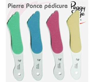 PEGGY SAGE Pedicure File and Yellow Pumice Sponge with Long Handle Ref. 122076
