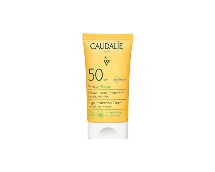 Caudalie Vinosun High Protection Cream SPF50 50ml Invisible Anti-Wrinkle