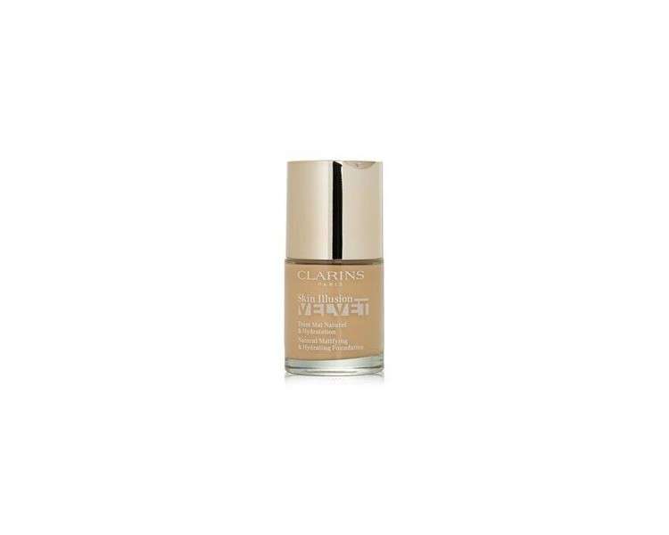 CLARINS Skin Illusion Velvet Natural Matifying and Hydrating Foundation 1 Oz