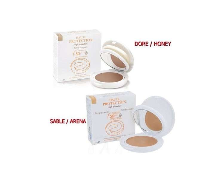 Avene Tinted Compact SPF 50 Sable Arena Dore Honey 10g - 2 Shades Available