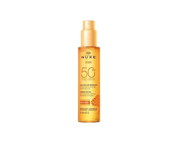 Nuxe Sun Face and Body Tanning Sun Oil SPF50 150ml