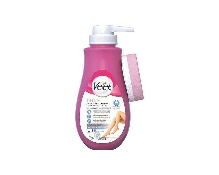 Veet Hair Removal Cream in Shower for Body and Legs Sensitive Skin 400ml