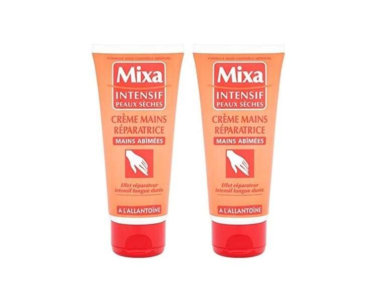 Mixa Intensive Dry Skin Hand Cream with Allantoin 100ml - Pack of 2