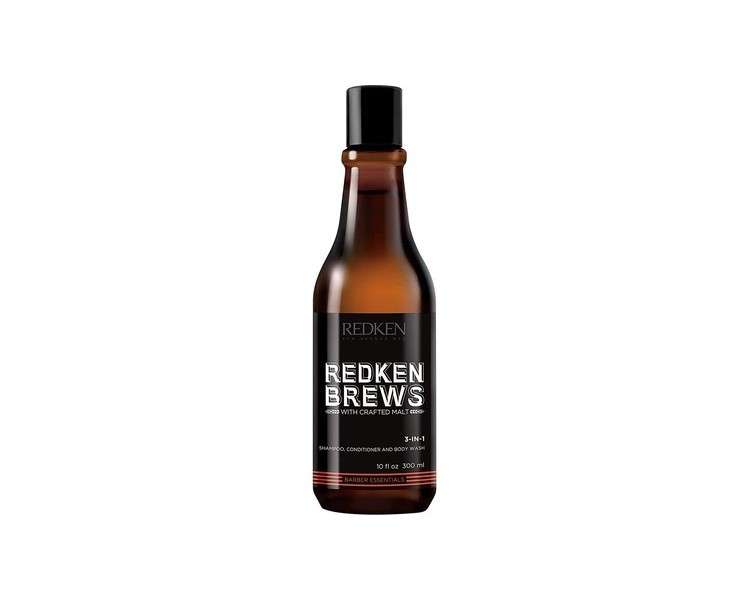 REDKEN Brews Men's 3-In-1 Shampoo Cleanse and Soften Your Hair and Skin 300ml