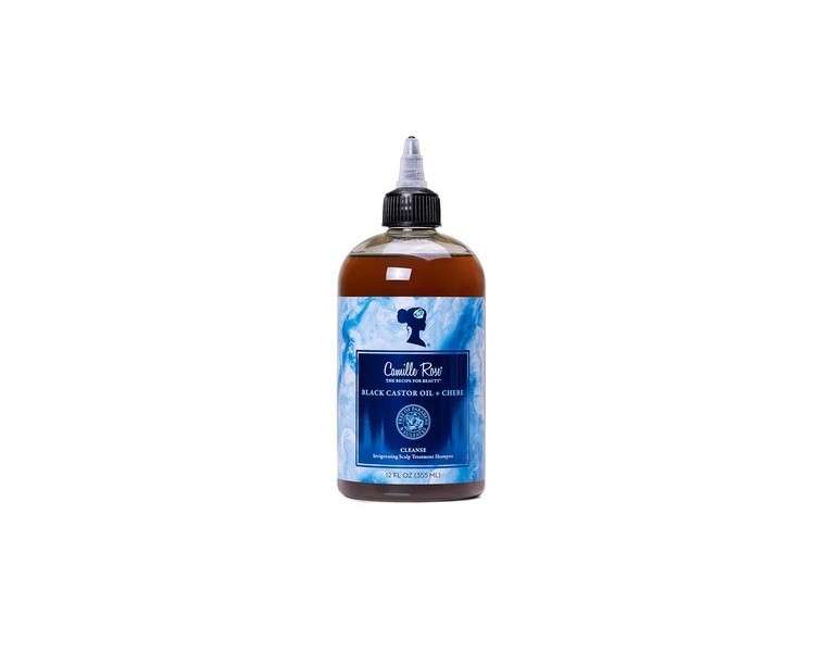 Camille Rose Black Castor Oil & Chebe Cleanse Invigorating Scalp Treatment Shampoo 12 fl oz