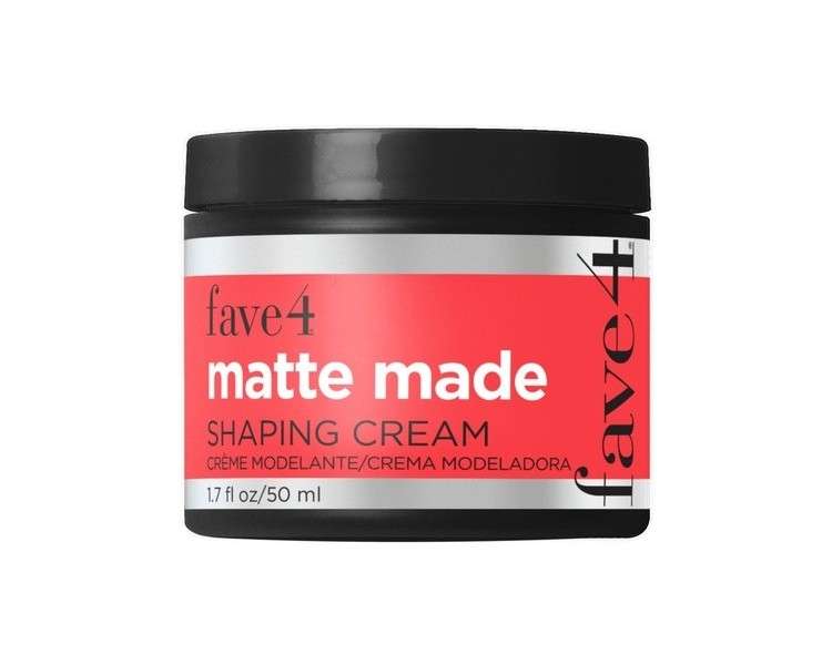 fave4 hair Matte Made Shaping Cream for Men Lightweight Pomade Finish 1.7 fl oz