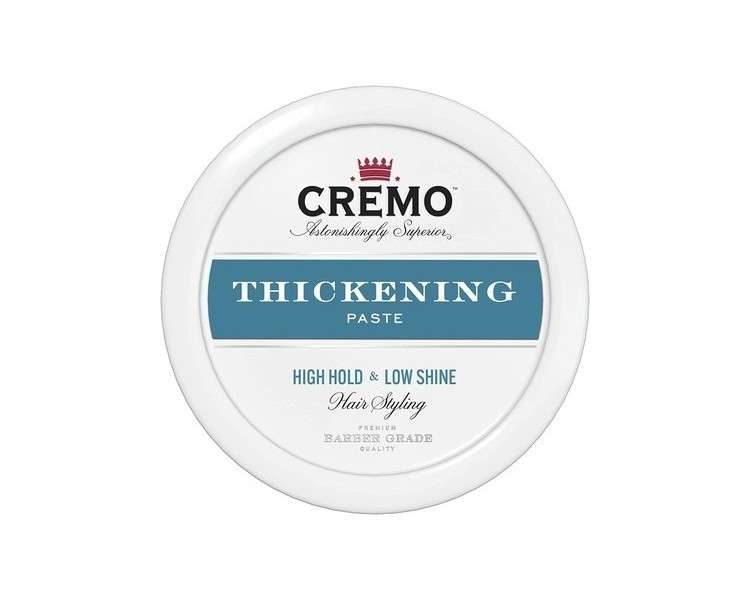 CREMO Barber Grade Hair Styling Thickening Paste for Men High Hold Low Shine 113g