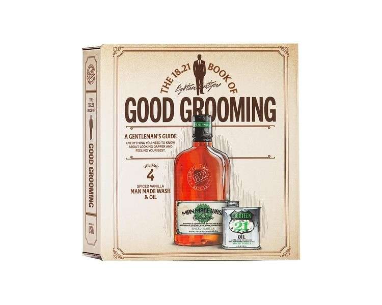 18.21 Man Made Book of Good Grooming Volume 4 Set Spiced Vanilla for Men