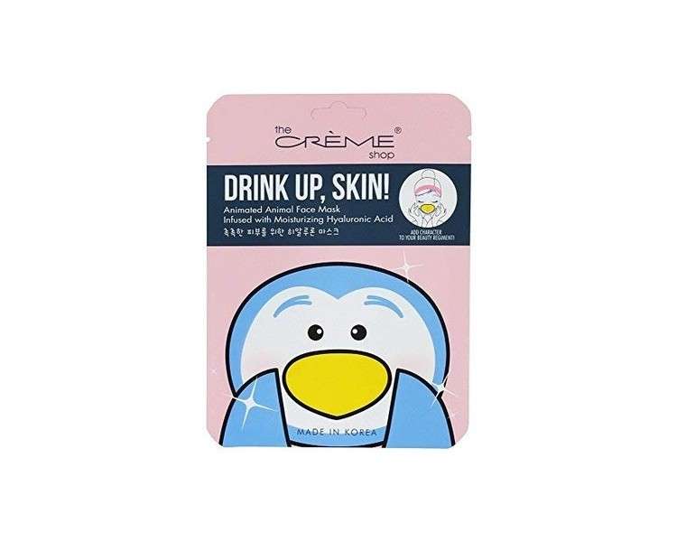 The Crème Shop Korean Skincare Beauty Full Facial Advanced Sheet Daily Natural Essence Soothing Penguin Face Sheet Mask